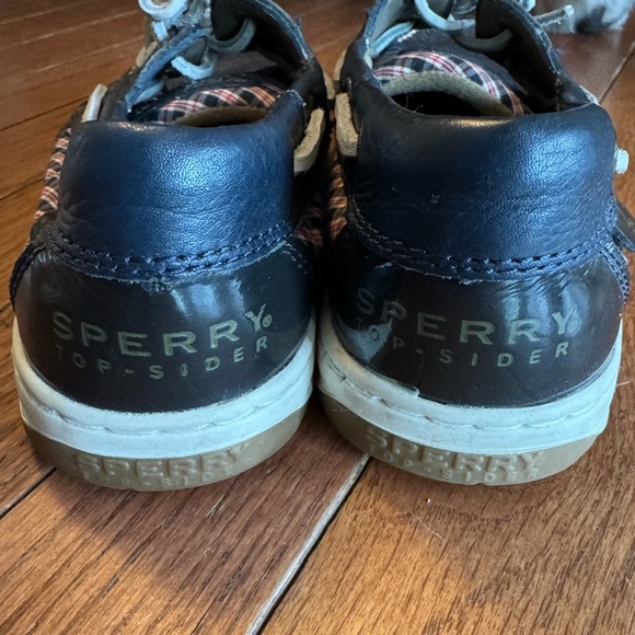 Sperry Dark Blue Women's Loafers with Plaid Detail - Picture 4 of 9